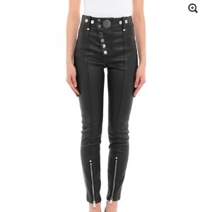 💗ISO Alexander Wang Leather Front Denim Pants